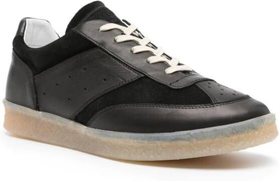 MM6 Maison Margiela lace-up leather sneakers Black