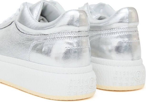 MM6 Maison Margiela lace-up sneakers Silver
