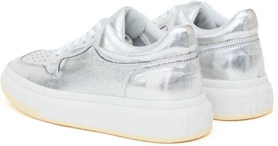 MM6 Maison Margiela lace-up sneakers Silver