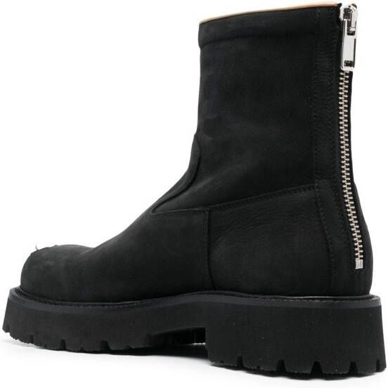 MM6 Maison Margiela leather ankle boots Black