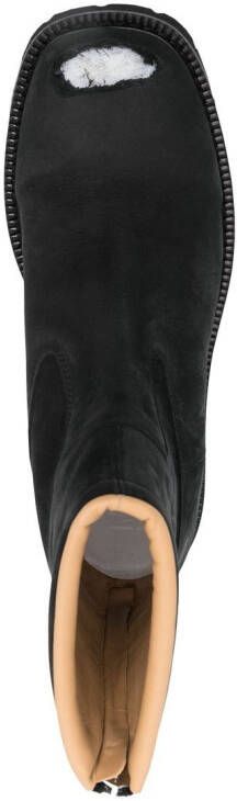 MM6 Maison Margiela leather ankle boots Black