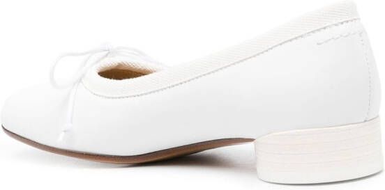 MM6 Maison Margiela Anatomic leather ballerina shoes White