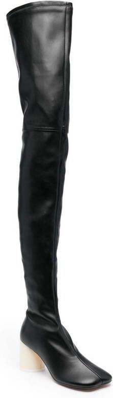 MM6 Maison Margiela Anatomic 70mm thigh-high boots Black