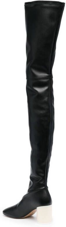 MM6 Maison Margiela Anatomic 70mm thigh-high boots Black