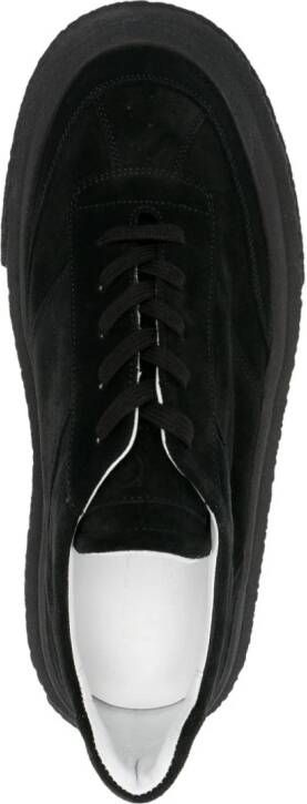 MM6 Maison Margiela logo-embossed leather sneakers Black