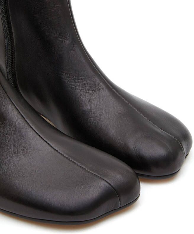 MM6 Maison Margiela Anatomic 35mm leather ankle boots Black