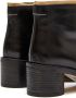 MM6 Maison Margiela logo-embroidered leather ankle boots Black - Thumbnail 4