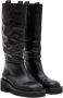 MM6 Maison Margiela 35mm knee-high leather boots Black - Thumbnail 2