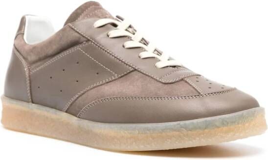 MM6 Maison Margiela low-top leather sneakers Brown