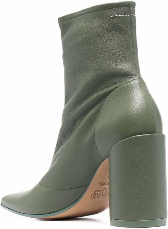 MM6 Maison Margiela pointed ankle boots Green