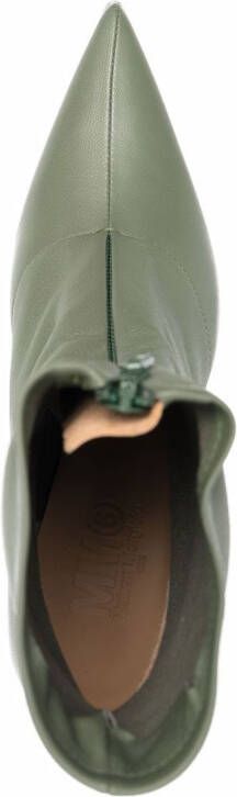 MM6 Maison Margiela pointed ankle boots Green