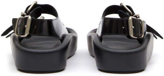 MM6 Maison Margiela slingback leather sandals Black