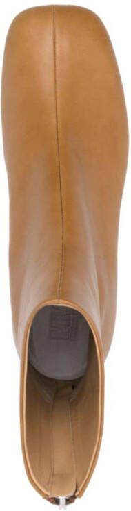 MM6 Maison Margiela 60mm leather ankle boots Brown