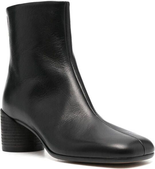 MM6 Maison Margiela square-toe ankle boots Black