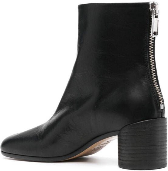 MM6 Maison Margiela square-toe ankle boots Black
