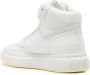 MM6 Maison Margiela square-toe leather high-top sneakers White - Thumbnail 3