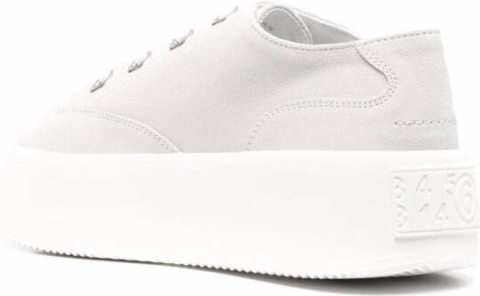 MM6 Maison Margiela suede flatform sneakers White