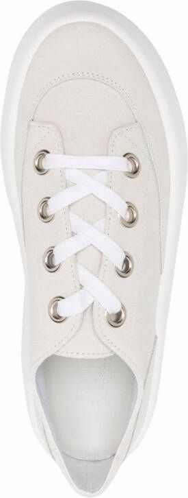 MM6 Maison Margiela suede flatform sneakers White