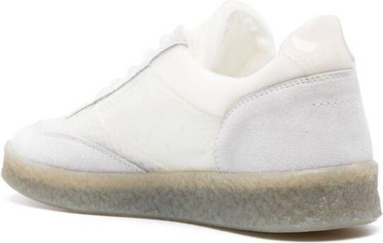 MM6 Maison Margiela suede-panelling mesh sneakers White