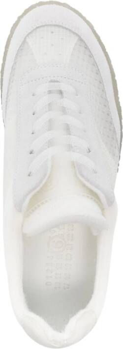 MM6 Maison Margiela suede-panelling mesh sneakers White