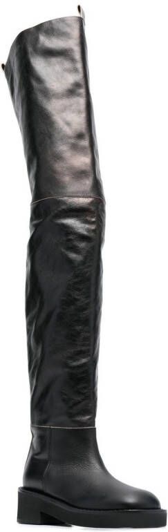 MM6 Maison Margiela thigh-high 55mm boots Black