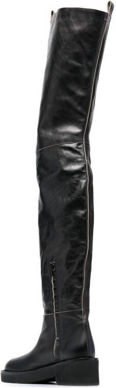 MM6 Maison Margiela thigh-high 55mm boots Black