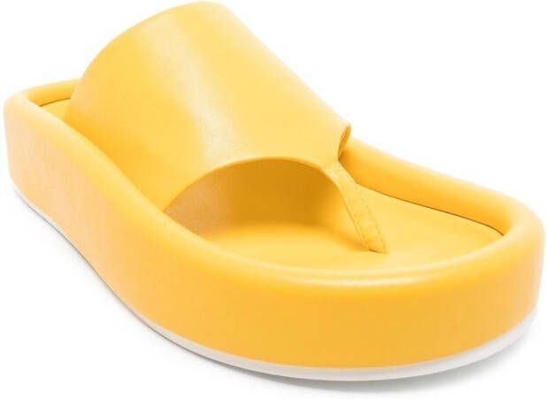 MM6 Maison Margiela wide-strap flip-flops Yellow