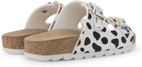 Moa Kids dalmatian-print buckled sandals White