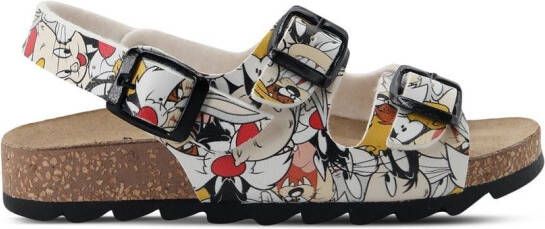 Moa Kids Looney Tunes cartoon-print sandals White