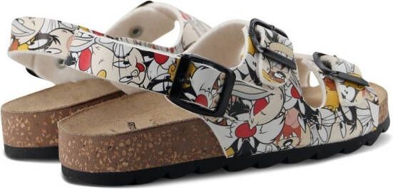 Moa Kids Looney Tunes cartoon-print sandals White