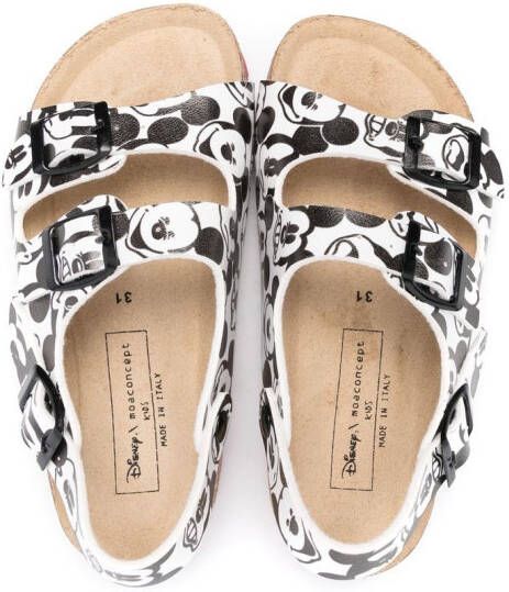 Moa Kids x Disney Mickey Mouse-print sandals White