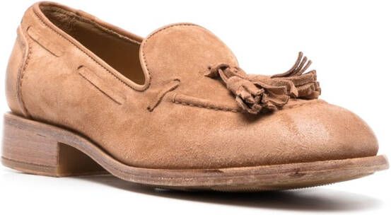 Moma 20mm almond-toe loafers Brown