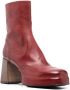 Moma 90mm leather boots Red - Thumbnail 2