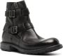 Moma buckle-fastening calf leather boots Black - Thumbnail 2