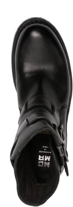 Moma buckle-fastening calf leather boots Black