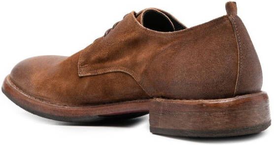 Moma burnished lace-up derby shoes Brown