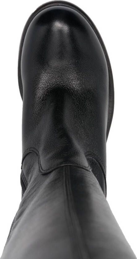 Moma calf-length block heel boots Black