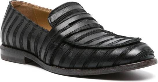 Moma Denver leather loafers Black
