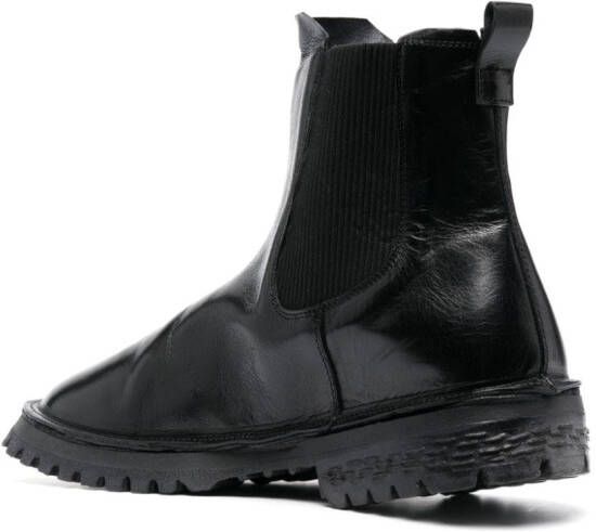 Moma elasticated-side-panels leather boots Black