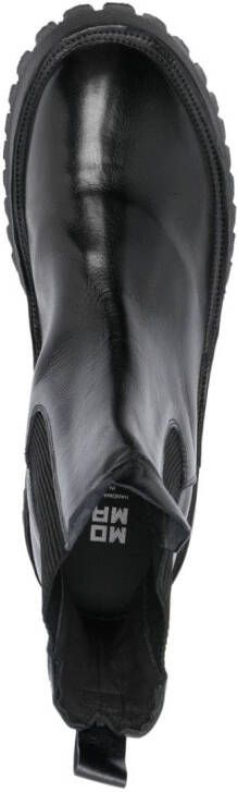 Moma elasticated-side-panels leather boots Black