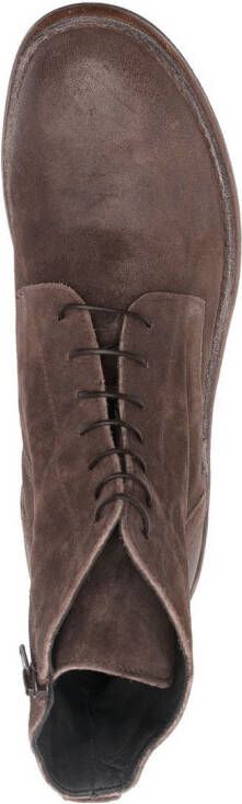 Moma lace-up detail leather boots Brown