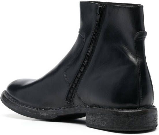 Moma leather ankle boots Black
