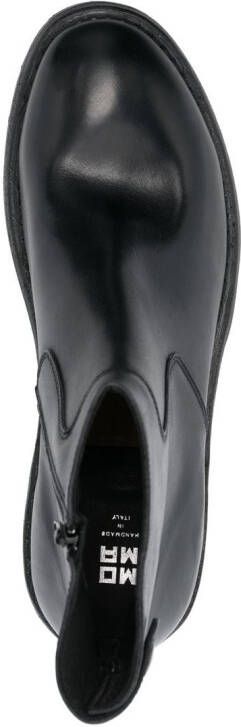 Moma leather ankle boots Black
