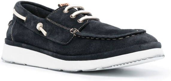 Moma leather boat shoes Blue