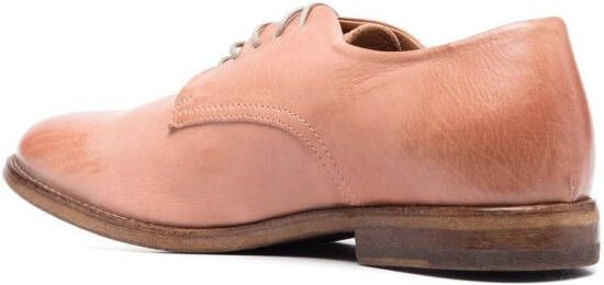 Moma leather faded-effect brogues Pink