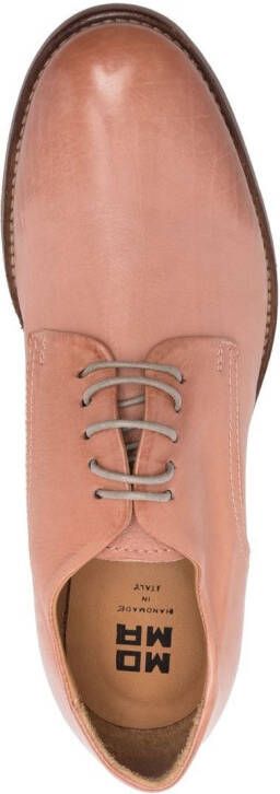 Moma leather faded-effect brogues Pink