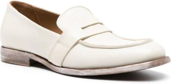 Moma leather penny loafers White