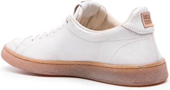 Moma metallic-sheen leather sneakers White