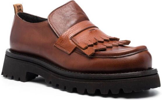 Moma Mocassino leather loafers Brown