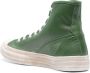 Moma panelled leather high-top sneakers Green - Thumbnail 3